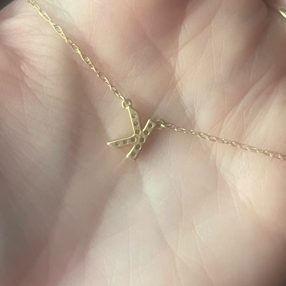 Jennifer Zeuner Gigi 14K Gold “K” Initial Necklace - Picture 2 of 9